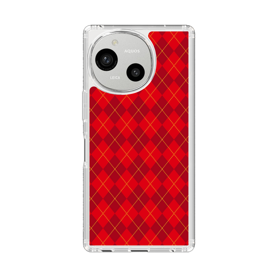 Slim Protection Case［ Argyle - Red ］