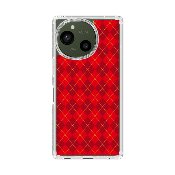 Slim Protection Case［ Argyle - Red ］
