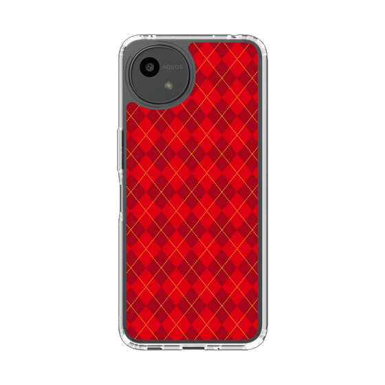 Slim Protection Case［ Argyle - Red ］