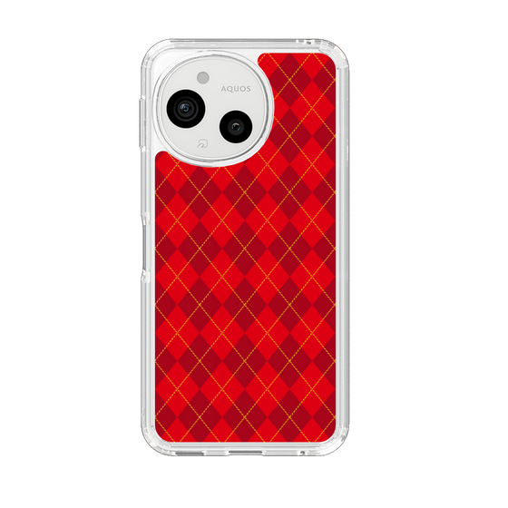 Slim Protection Case［ Argyle - Red ］