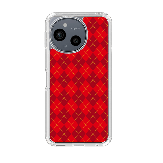 Slim Protection Case［ Argyle - Red ］