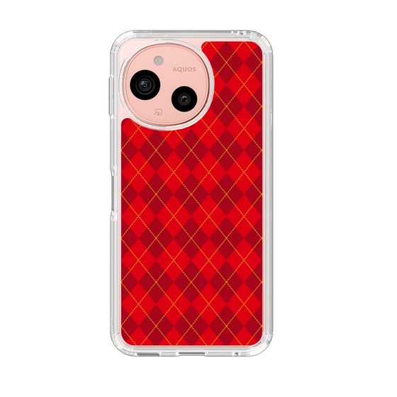 Slim Protection Case［ Argyle - Red ］
