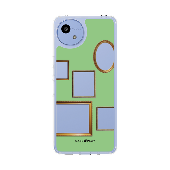 Slim Protection Case［ Photo Frames - Light Green ］