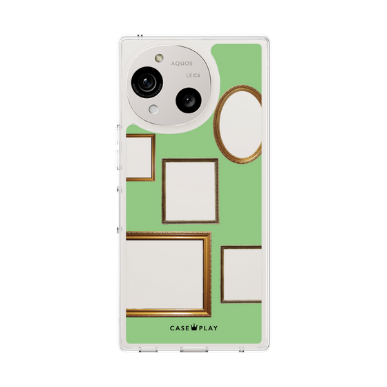 Slim Protection Case［ Photo Frames - Light Green ］