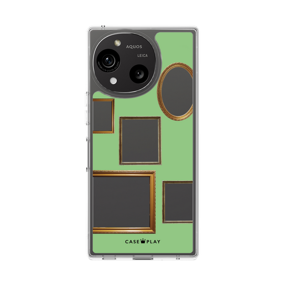 Slim Protection Case［ Photo Frames - Light Green ］