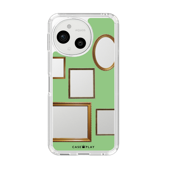 Slim Protection Case［ Photo Frames - Light Green ］