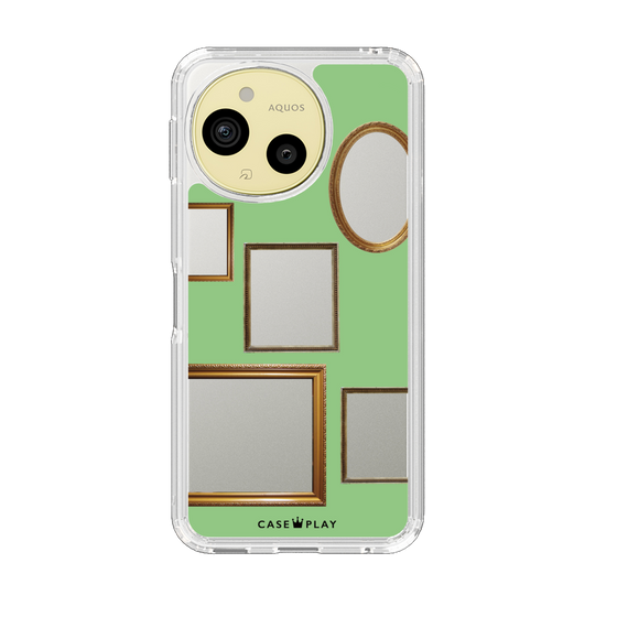 Slim Protection Case［ Photo Frames - Light Green ］