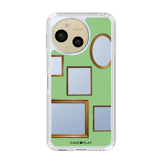 Slim Protection Case［ Photo Frames - Light Green ］