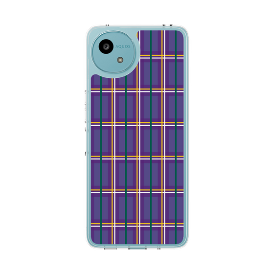 Slim Protection Case［ Tartan Check - Purple ］