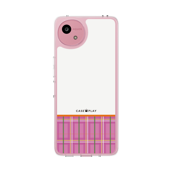 Slim Protection Case［ CASEPLAY Tartan Check - Pink ］