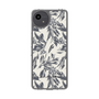Slim Protection Case［ LAGUNAMOON - BotanicalJacquard - White×Black ］