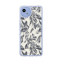 Slim Protection Case［ LAGUNAMOON - BotanicalJacquard - White×Black ］