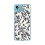 Slim Protection Case［ LAGUNAMOON - BotanicalJacquard - White×Black ］