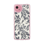 Slim Protection Case［ LAGUNAMOON - BotanicalJacquard - White×Black ］