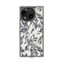 Slim Protection Case［ LAGUNAMOON - BotanicalJacquard - White×Black ］