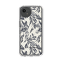 Slim Protection Case［ LAGUNAMOON - BotanicalJacquard - White×Black ］