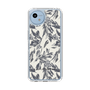 Slim Protection Case［ LAGUNAMOON - BotanicalJacquard - White×Black ］