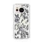 Slim Protection Case［ LAGUNAMOON - BotanicalJacquard - White×Black ］