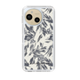 Slim Protection Case［ LAGUNAMOON - BotanicalJacquard - White×Black ］