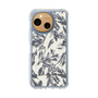 Slim Protection Case［ LAGUNAMOON - BotanicalJacquard - White×Black ］