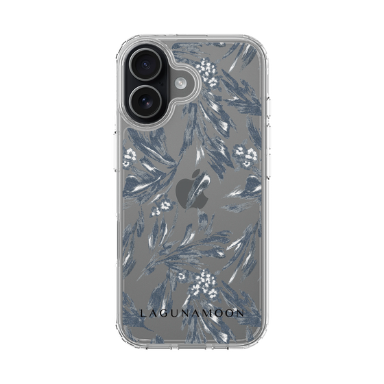 Slim Protection Case［ LAGUNAMOON - BotanicalJacquard - Clear×Black ］