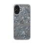 Slim Protection Case［ LAGUNAMOON - BotanicalJacquard - Clear×Black ］