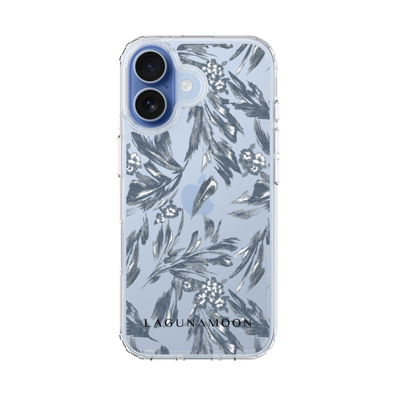 Slim Protection Case［ LAGUNAMOON - BotanicalJacquard - Clear×Black ］