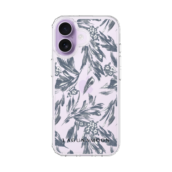Slim Protection Case［ LAGUNAMOON - BotanicalJacquard - Clear×Black ］