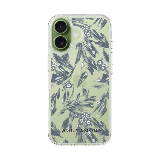 Slim Protection Case［ LAGUNAMOON - BotanicalJacquard - Clear×Black ］