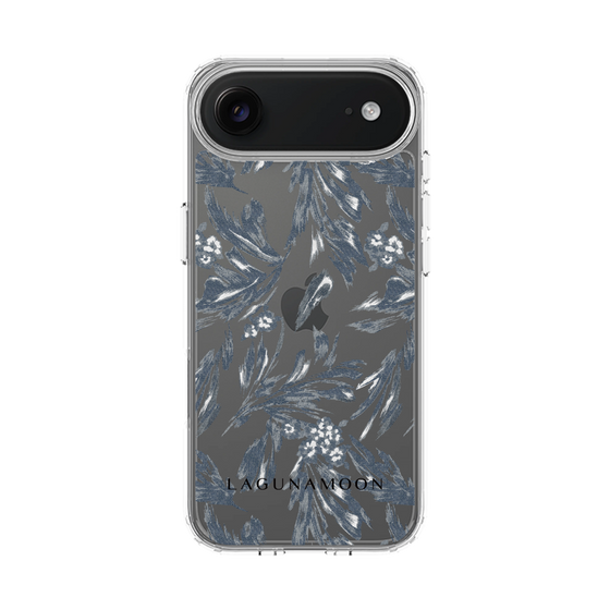 Slim Protection Case［ LAGUNAMOON - BotanicalJacquard - Clear×Black ］