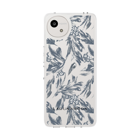 Slim Protection Case［ LAGUNAMOON - BotanicalJacquard - Clear×Black ］
