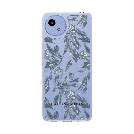 Slim Protection Case［ LAGUNAMOON - BotanicalJacquard - Clear×Black ］