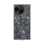 Slim Protection Case［ LAGUNAMOON - BotanicalJacquard - Clear×Black ］
