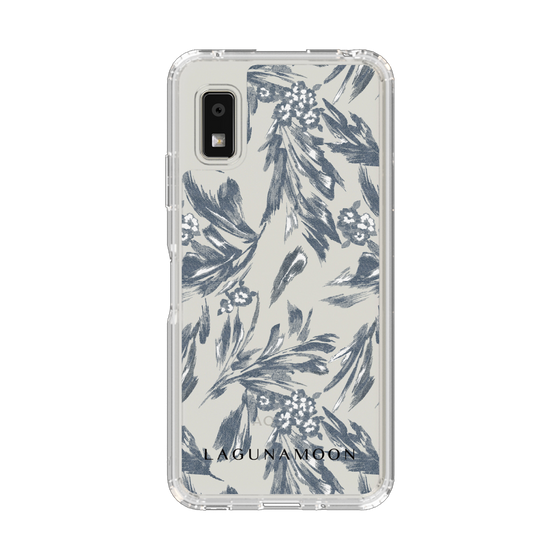 Slim Protection Case［ LAGUNAMOON - BotanicalJacquard - Clear×Black ］