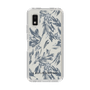 Slim Protection Case［ LAGUNAMOON - BotanicalJacquard - Clear×Black ］