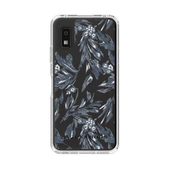 Slim Protection Case［ LAGUNAMOON - BotanicalJacquard - Clear×Black ］