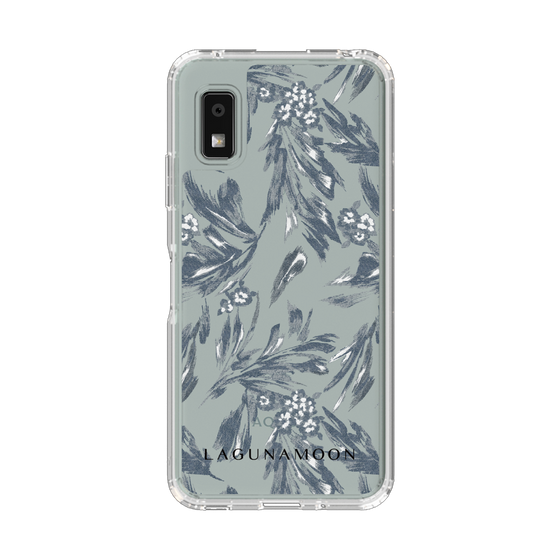 Slim Protection Case［ LAGUNAMOON - BotanicalJacquard - Clear×Black ］