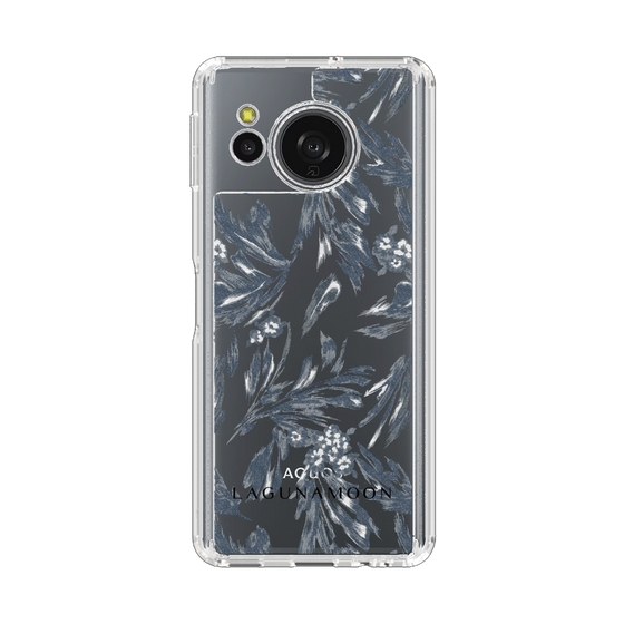Slim Protection Case［ LAGUNAMOON - BotanicalJacquard - Clear×Black ］