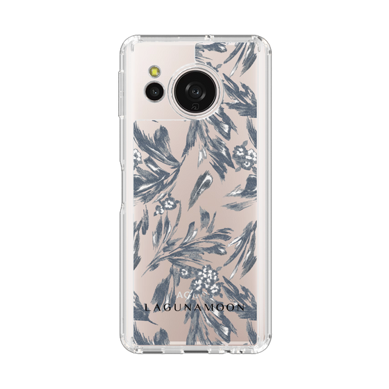 Slim Protection Case［ LAGUNAMOON - BotanicalJacquard - Clear×Black ］