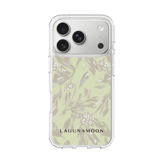 Slim Protection Case［ LAGUNAMOON - BotanicalJacquard - White×Beige ］