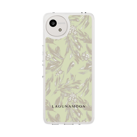 Slim Protection Case［ LAGUNAMOON - BotanicalJacquard - White×Beige ］