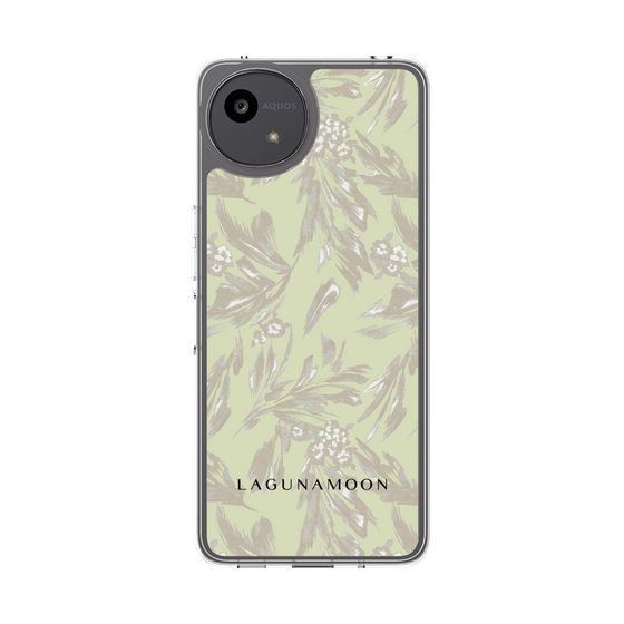 Slim Protection Case［ LAGUNAMOON - BotanicalJacquard - White×Beige ］