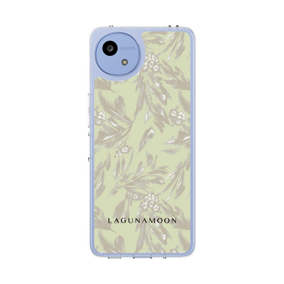 Slim Protection Case［ LAGUNAMOON - BotanicalJacquard - White×Beige ］