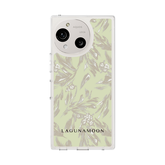 Slim Protection Case［ LAGUNAMOON - BotanicalJacquard - White×Beige ］
