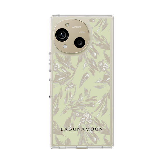 Slim Protection Case［ LAGUNAMOON - BotanicalJacquard - White×Beige ］