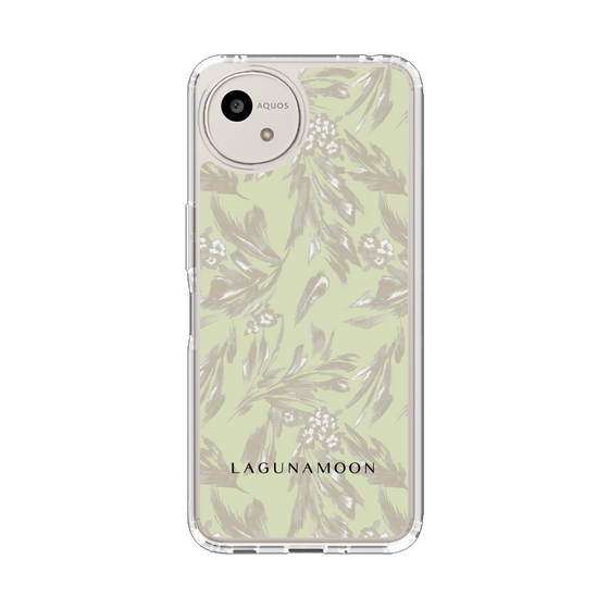 Slim Protection Case［ LAGUNAMOON - BotanicalJacquard - White×Beige ］