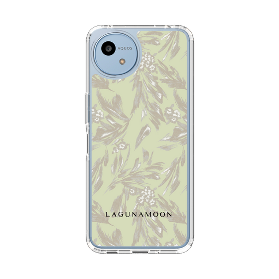 Slim Protection Case［ LAGUNAMOON - BotanicalJacquard - White×Beige ］