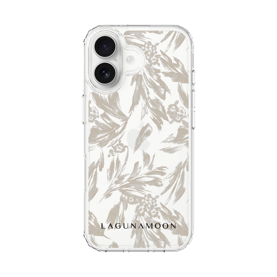 Slim Protection Case［ LAGUNAMOON - BotanicalJacquard - Clear×Beige ］