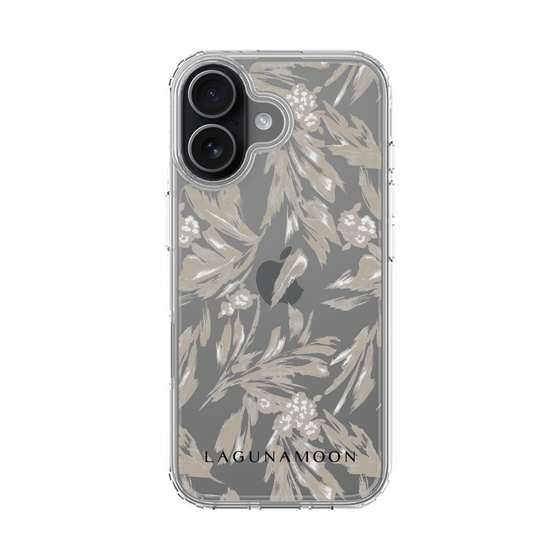 Slim Protection Case［ LAGUNAMOON - BotanicalJacquard - Clear×Beige ］