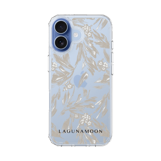 Slim Protection Case［ LAGUNAMOON - BotanicalJacquard - Clear×Beige ］